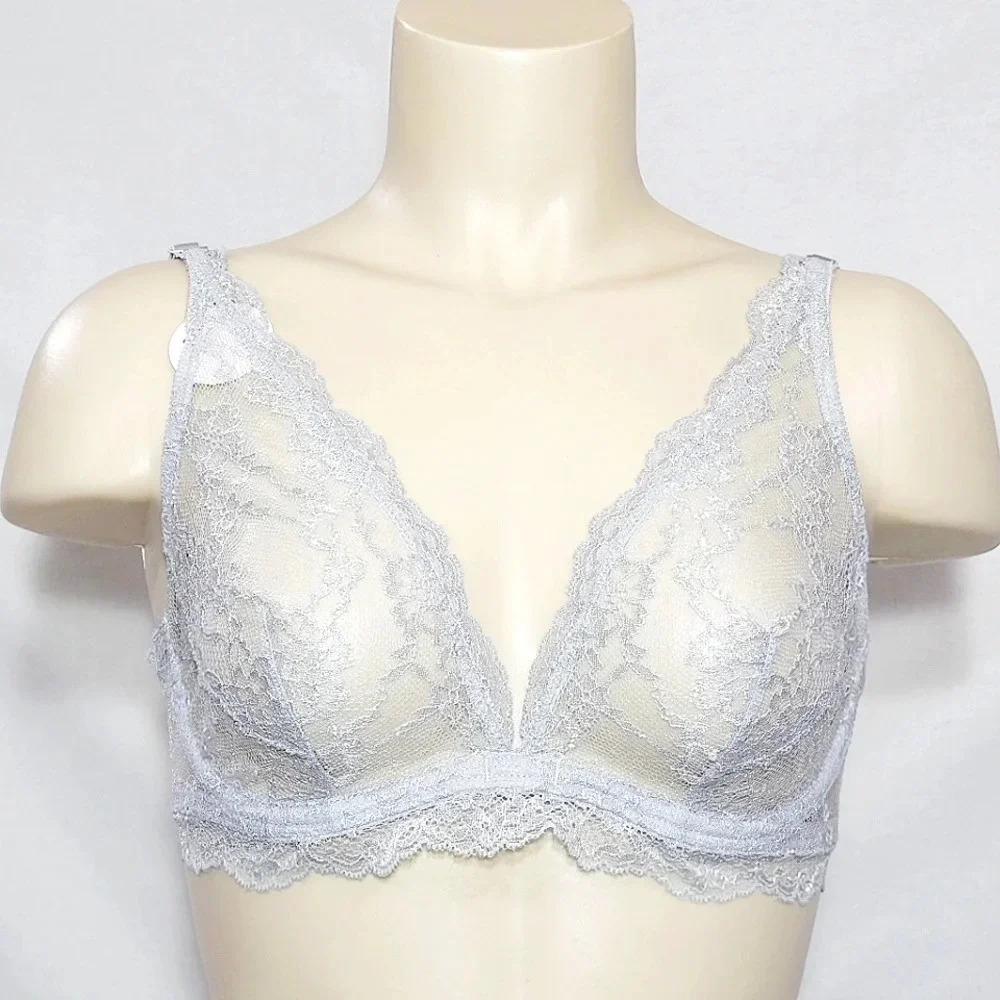 34C Le Mystere 4499 Perfect 10 Underwire Bralette Frost Gray NWT New with Tags